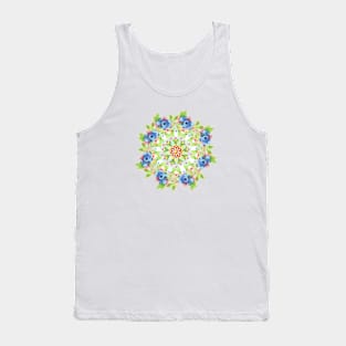 Maine Blueberry Gingham Mandala Tank Top